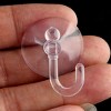 Unique Bargains Bathroom Coat Cloth Towels Caps Wall Suction Cup Hooks 1" Dia Clear 22 Pcs - 3 of 3