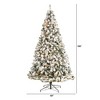 Nearly Natural 9-ft Flocked West Virginia Fir Christmas Tree with 650 Clear LED Lights and 1320 Bendable Branches - 2 of 4