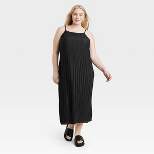 Women's Sleeveless Midi Plisse Bodycon Dress - A New Day™