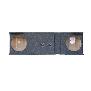 Q Power Dual 10 Inch Subwoofer Box Chevy GMC Truck Crew Cab Underseat Enclosure - 1 of 4