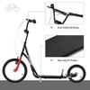 Teens Youth Scooter Ride-On Toy with Adjustable Handlebar, Dual Brakes & Inflatable Wheels, Black - 3 of 4