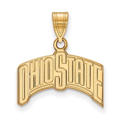 Black Bow Jewelry 14k Yellow Gold Ohio State Buckeyes NCAA Large Pendant