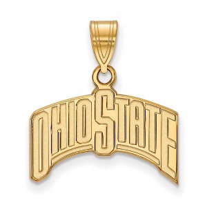 Black Bow Jewelry 14k Yellow Gold Ohio State Buckeyes NCAA Large Pendant - 1 of 3