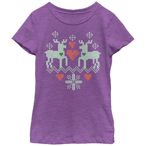 Girl's Lost Gods Christmas Reindeer Love T-Shirt - image 1 of 3