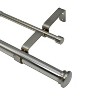 Versailles Imperial Corona Double Steel Heavy Duty Curtain Rod Set for Windows Brushed Nickel - 2 of 4