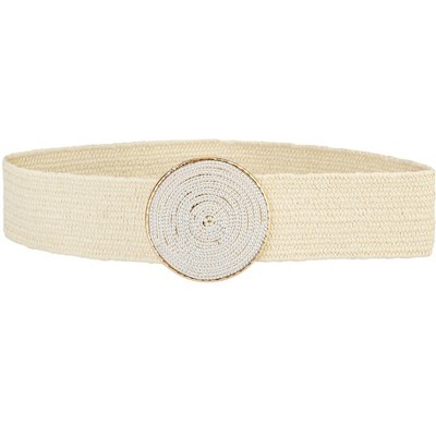 INSPIRE CHIC Women's Elastic Wide Waist Hook Buckle Belt