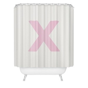 Deny Designs April Lane Art Block Monogram Shower Curtain - 1 of 3