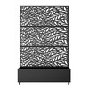 PexFix Outdoor Metal Trellis with Planter Box in Leaf Pattern - 3 of 4