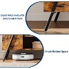 Modern Mid Century Entertainment Center with Storage, Adjustable Shelves, U-Shaped Metal Legs - 3 of 4