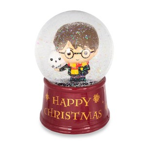 Silver Buffalo Harry Potter "Happy Christmas" Light-Up Collectible Snow Globe | 6 Inches Tall - 1 of 4