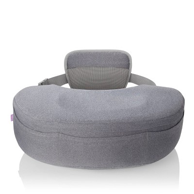 Gray Adjustable Nursing Pillow with Removable Cover