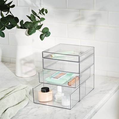 4 Drawer Stackable Countertop Organizer Clear - Brightroom&#8482;