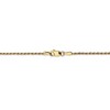 Black Bow Jewelry 1.3mm, 14k Yellow Gold, Diamond Cut Rope Chain Necklace - 4 of 4