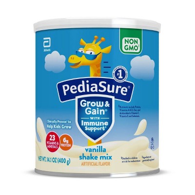 Pediasure Grow & Gain Non-gmo Shake Mix Powder Vanilla - 14.1oz : Target