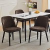 Modern Dining Chairs Set of 2, Upholstered Seating with Solid Wood Legs for Kitchen and Dining Room - 2 of 4