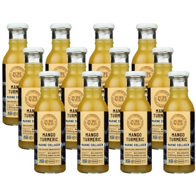 PureWild Co. Mango Turmeric Marine Collagen Beverage - Case of 12/12 oz