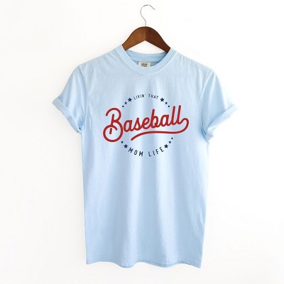 Simply Sage Market Women's Livin' That Baseball Mom Life Short Sleeve Garment Dyed Tee
