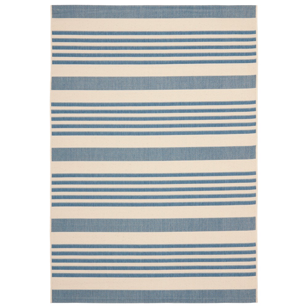 6'7in x 9'6in Santorini Outdoor Rug Beige/Blue - Safavieh