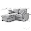Modern Sectional Couches for Living Room,100 Inch 3-Seater Chenille Deep Seat Modular Sofa, Cloud Couch for Bedroom and Apartment - 3 of 4