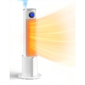Sagto 2-in-1 Tower Heater with Humidifier, 29.5" Ceramic Space Heater with Digital Thermostat & Timer, Quiet Portable Electric Heater - 1 of 4