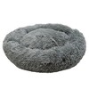 FurHaven Calming Cuddler Long Fur Donut Dog Bed - 2 of 4