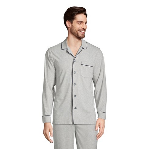 Lands' End Men's Tall Brush Back Knit Pajama Shirt - Large Tall