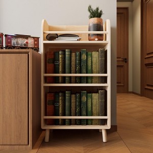 KWPZQEB 3 Tier Bookshelf, Bookcase with Shelves, Wood Bookshelves Storage Organizer, Display Standing Shelf Unit for Bedroom, Living Room, Natural - 1 of 4