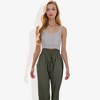 Anna-Kaci Women's Knit Crop Top with Spaghetti Straps and Ribbed Hem Summer Tank Top - 2 of 4