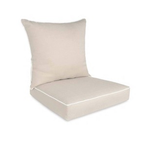Home Fashions International 2pc O'Linen Deep Seat Outdoor Cushion Set - 1 of 1