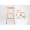 SKRAN Mid-Century Modern Design Solid Wood 24" Counter Stools with Wooden Legs Strong and durable for Kitchen Island Dining Bar - 4 of 4