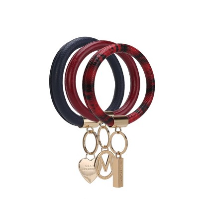 MKF Collection Jasmine 3 Piece Bangle Wristlet and Keychain Set by Mia K
