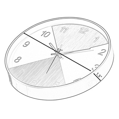 Modern Brown and Beige Plastic Wall Clock with Wood Look