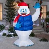 Gemmy Christmas Inflatable Bumble in Blue Puffer Vest, 6.5 ft Tall, Multi - image 2 of 2