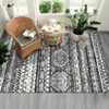 Large Rugs  Boho Dining Room Rug, Stain-Resistant Low Pile Indoor Carpet, Distressed Geometric Floor Mats - 2 of 4
