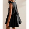 Women Flowy Pleated Dress X Seam Tank Dress V Neck A Line Dress Summer Casual Dress Lounge Outfits for Women Beach Mini Dress - 2 of 4
