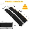 Wheelchair Ramp, Portable Access Ramp with Textured Surface, Reflective Edges & Carry Handle, Folding Mobility Ramps for Threshold, Steps, Curbs - 3 of 4