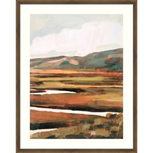 23" x 29" Mountain Field II by Victoria Borges Framed Wall Art Print Bronze - Amanti Art: Modern Acrylic Lithograph, Wire Mounted - 1 of 4