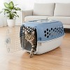Angel Sar 24 Inch Plastic Pet Kennel, Multicolored Double Door Dog and Cat Carrier with Top Opening, for Pets Up to 30 Pounds - 2 of 4