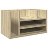vidaXL Desk Organiser Sonoma Oak 17.5x9.4x9.8" Engineered Wood - 2 of 4
