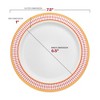 Smarty Had A Party White w/ Red and Gold Chord Rim Plastic Dinnerware Set - 40 Sets - 4 of 4