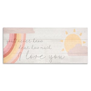 Stupell Industries Love You Pink Rainbow Phrase Canvas Art - 1 of 4