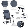 PAGED Outdoor Rocking Chair Set Foldable Beach Chairs with Steel Frame for Porch, Beach, Picnics, Balcony - 2 of 4