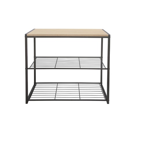 3-Tier Heavy Duty Shoe Rack, Grey