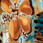 orange painted flowers