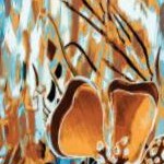 orange painted flowers