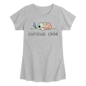 Girls' - The Mandalorian - Curious Child Grogu Fitted Short Sleeve Graphic T-Shirt - 1 of 3