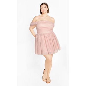 Women's Plus Size Lulu Dress - dusty pink | CITY CHIC - 1 of 4