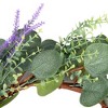 18 Inch Artificial Eucalyptus Wreath with Hydrangea & Lavender, Green Spring Summer Wreath - 4 of 4