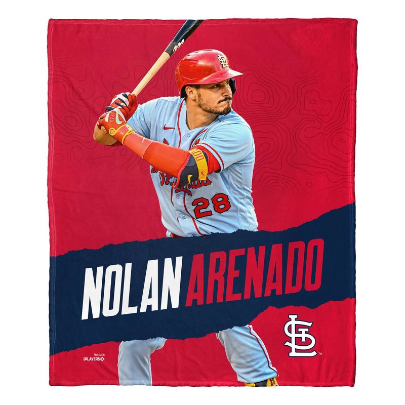 50&#34;x60&#34; MLB St Louis Cardinals 23 Nolan Arenado Silk Touch Throw Blanket, 1 of 6