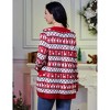 Women's Christmas Cardigan - Festive Knit Open Front Sweater with Holiday Patterns, Soft Long Sleeve Cozy Wrap for Xmas Party - 4 of 4